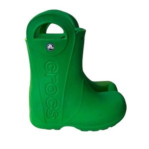 Crocs Kids Toddlers Handle it Pull On Rain Boots Green Size 9